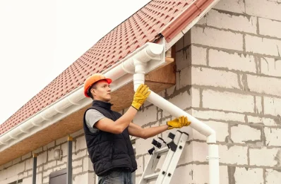Pose et remplacement de gouttières aux Hermaux